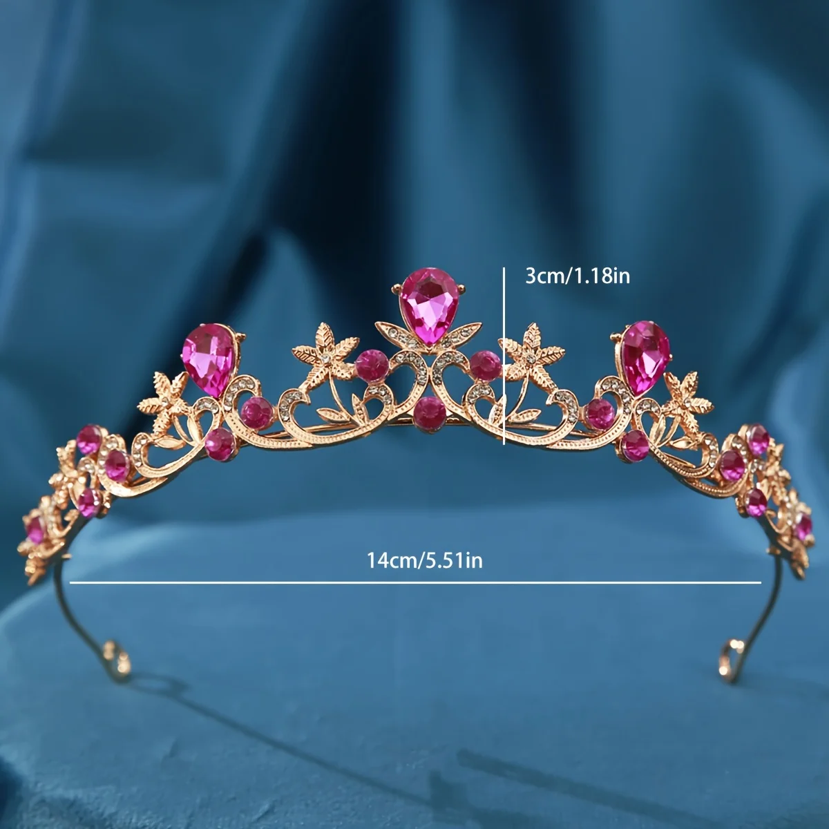 1 colorful fashion faux crown, bohemian fairy flower bridal headdress, suitable for women's birthdays, parties accessories image 6