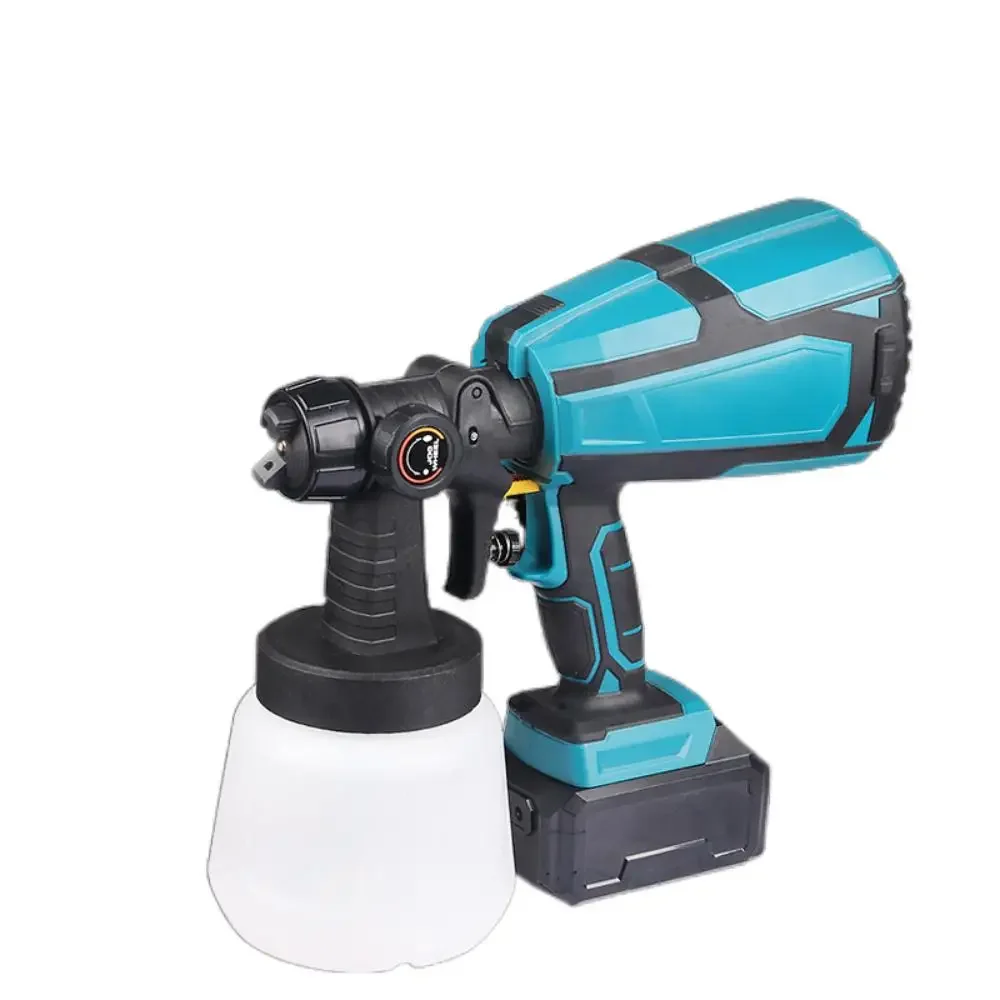 21v cordless electric plastic spray gun spraying latex paint wireless Lithium electric paint spray gun