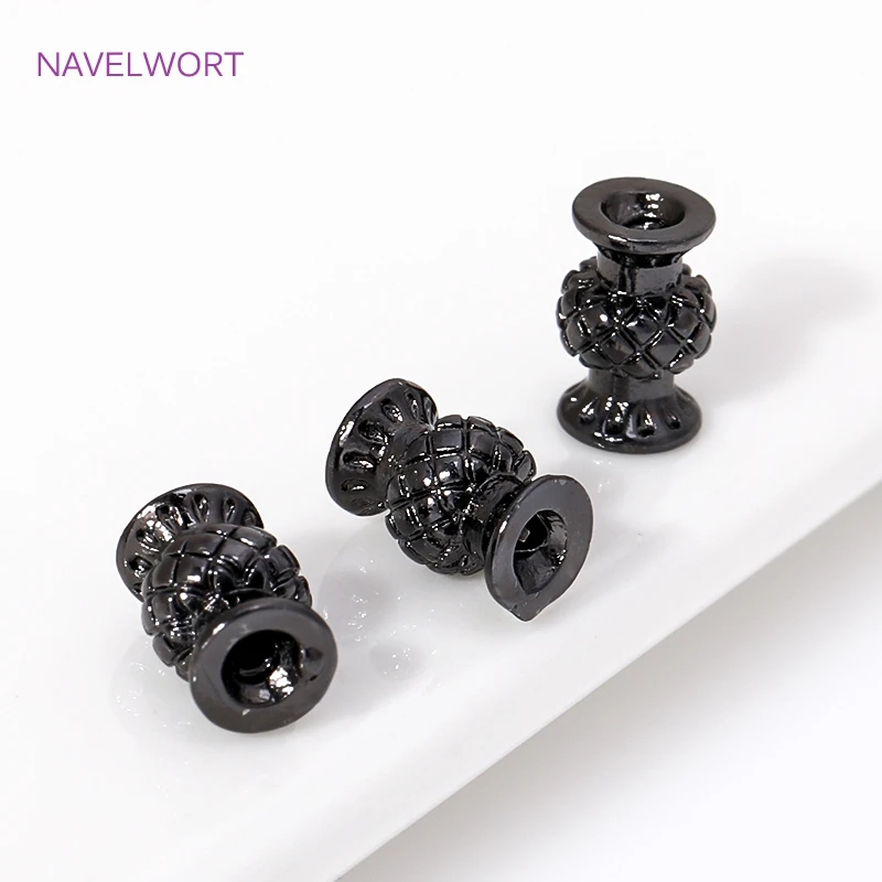 7mm*4.5mm Black Vase Shape Loose Beads,Metal Beads Separators,Spacers Bead For Jewlery Making,DIY Bracelet Making Accessories