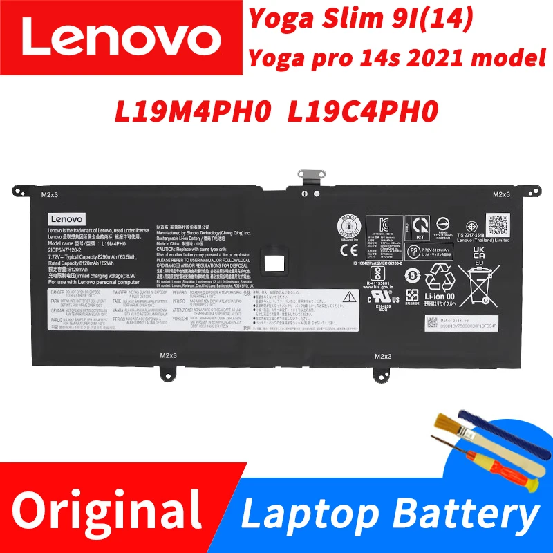 

Original Lenovo Yoga Slim 9I(14) YOGA pro 14s 2021 model L19M4PH0 L19C4PH0 Laptop Battery