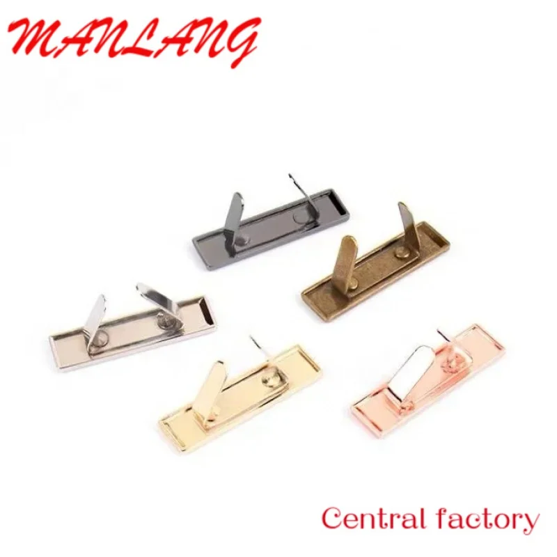 Custom  Tanai guangdong hardware handbag logo wallet metal plate customize logo handbag part and accessories