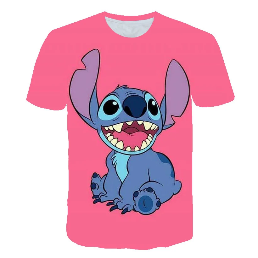 

New Summer Children Disney Stitch T-shirt Disney Stitch T Shirt Disney Stitch Anime Cartoons Casual Clothes Kid Girl Boy Top Tee