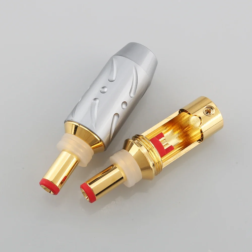 Viborg DC21G Banhado A Ouro DC-2.1G Conector Jack Ø8mm Plugues de cabo DC Audiophile de alta qualidade
