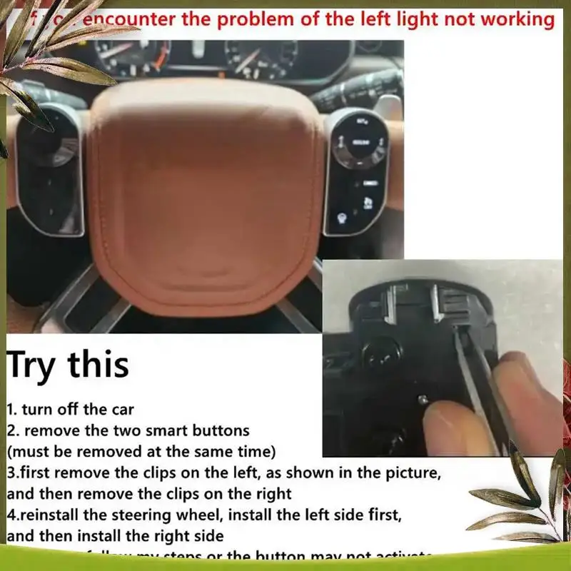 

NEW Car Steering Wheel Buttons For Range Rover L405 Sport L494 For Land Rover Discovery 5 Style Keys Touch Button