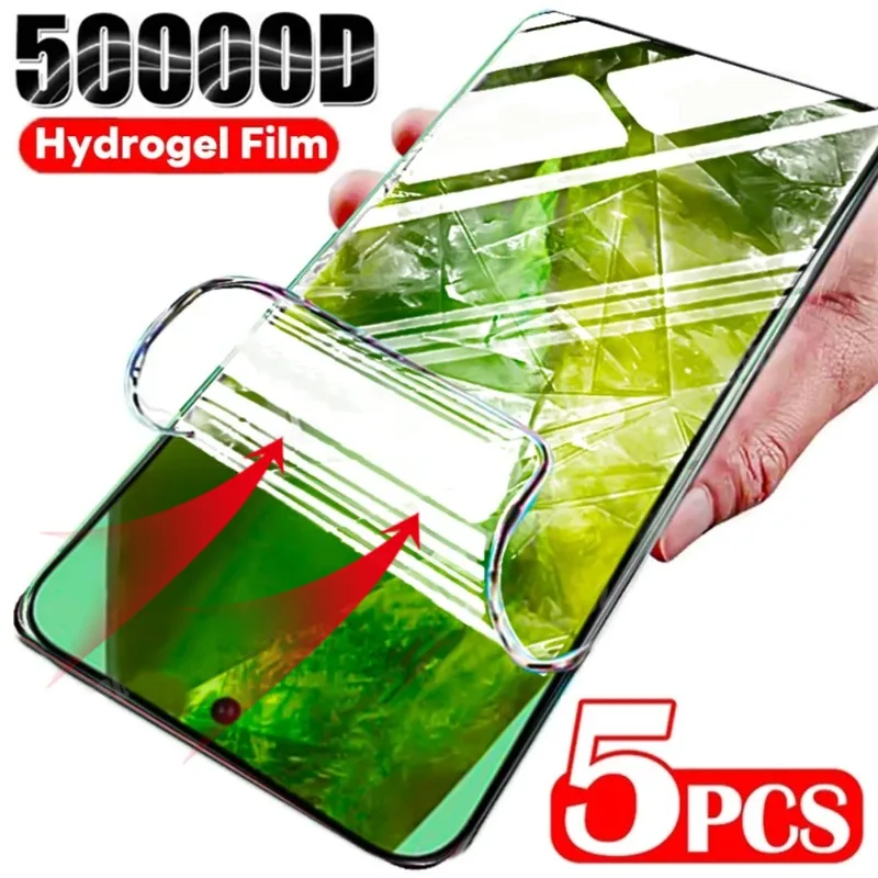 5-1Pcs Clear Soft Hydrogel Film For Google Pixel 8A Full Cover Anti-scratch Screen Protector For Pixel 8A Not Tempered Glass