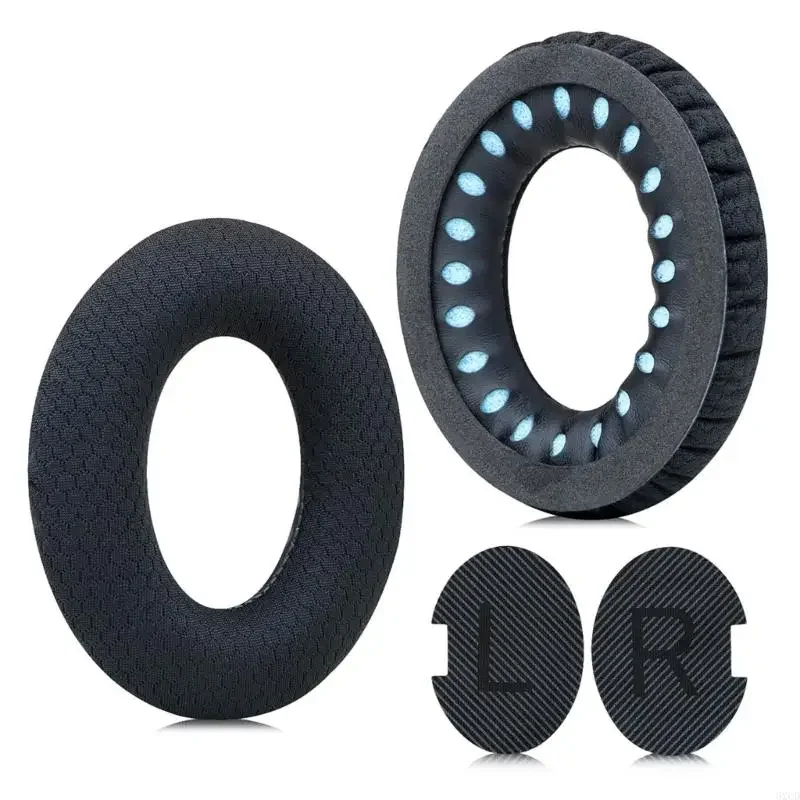 Reemplazos Estilo de malla transpirable Cómoda almohadilla de oreja de esponja viscoelástica adecuada para auriculares Bose QC15 QC35 QC2 QC25 AE2 Soundlink2