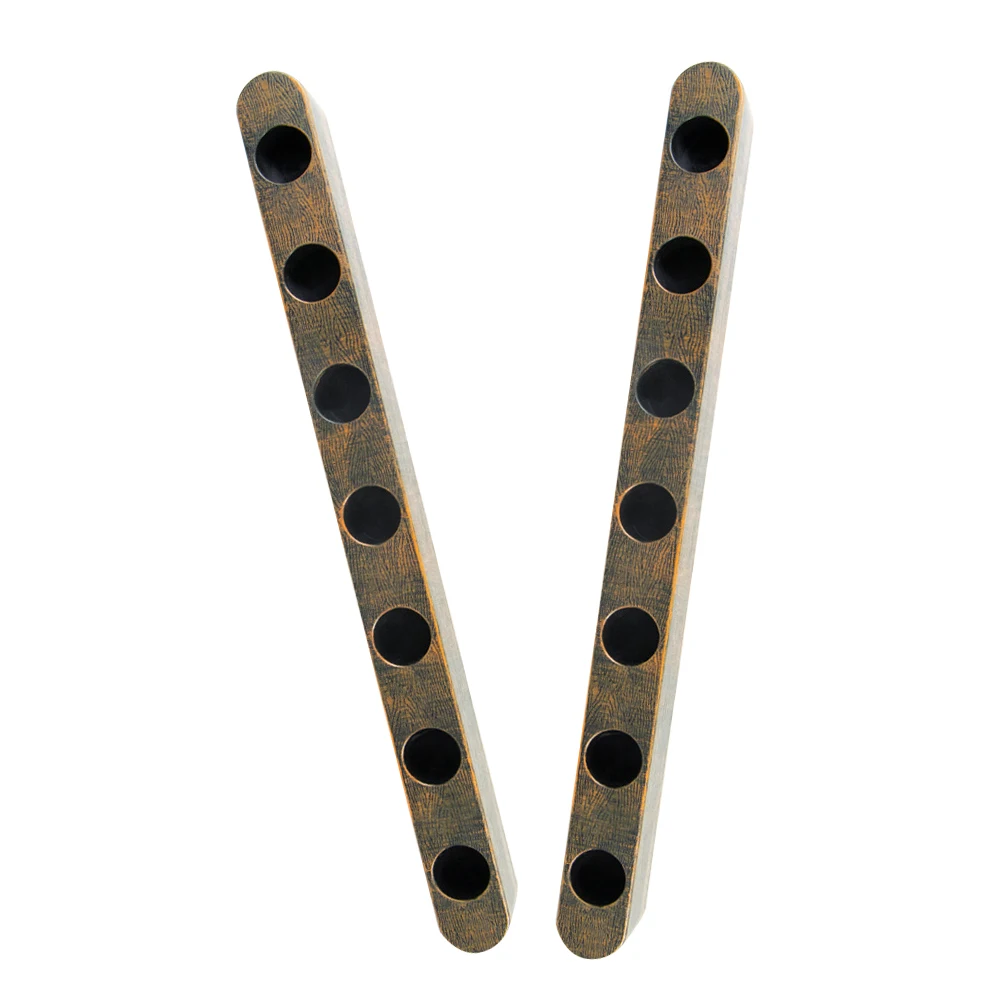 

2Pcs Row Candlestick Holder 7-Hole Desktop Stand for Dinner Table Centerpiece Modern Home Decoration Holder