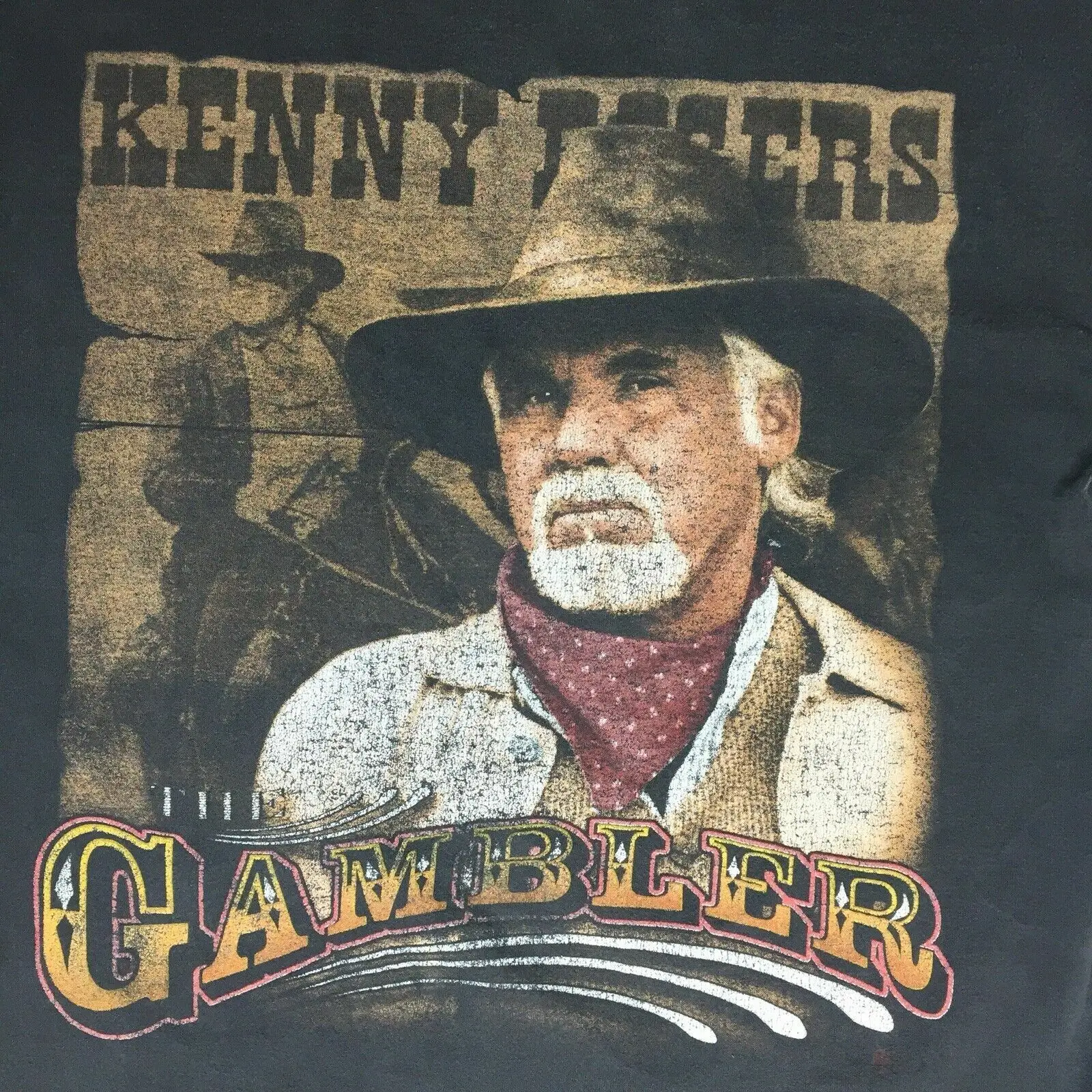 

Vintage Kenny Rogers The Gambler Tour Black T-shirt Unisex All Size S-4XL CC579