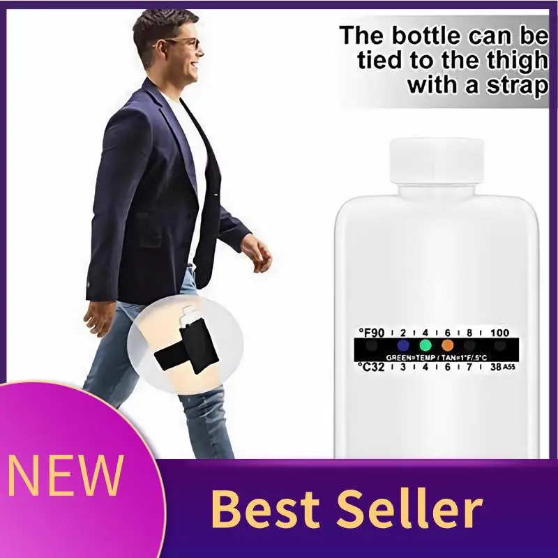 

ABLU-14Pcs Portable Urine Testing Set 2 Portable Empty Bottles,10 Adhesive Temperature Sensitive Test Strips And Insulation Bag