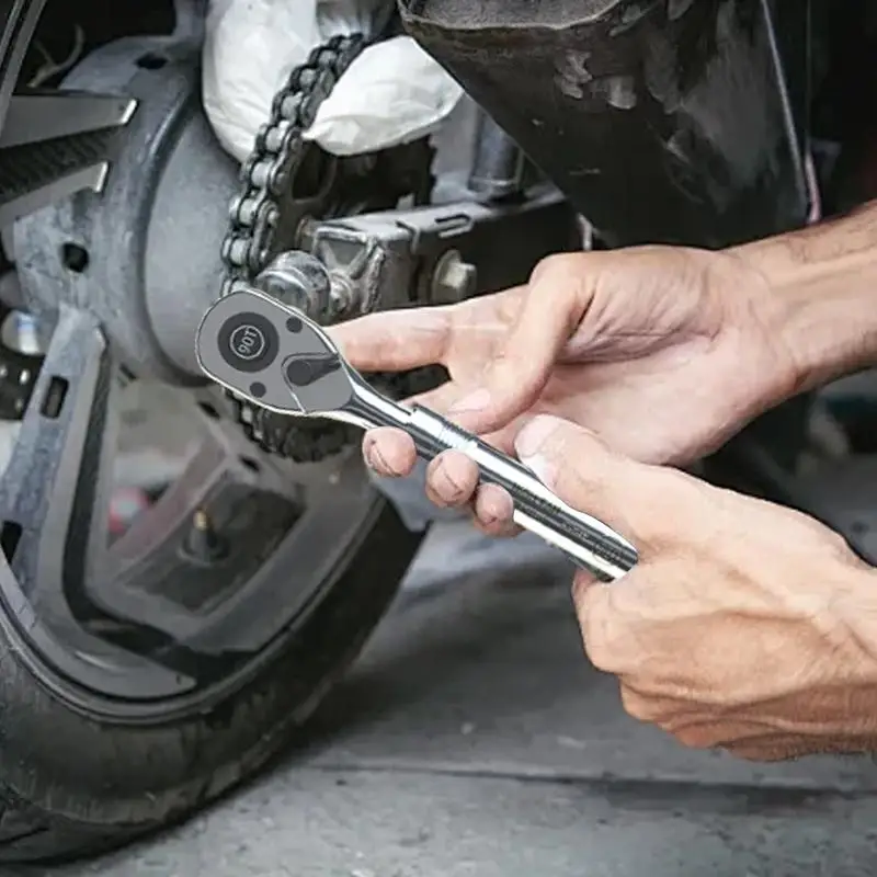 Reversible Drive Socket Wrenches Extendable Socket Wrench 90-Tooth Ratchet Wrench Adjustable Reversible Hand Tool 1/2 Inches