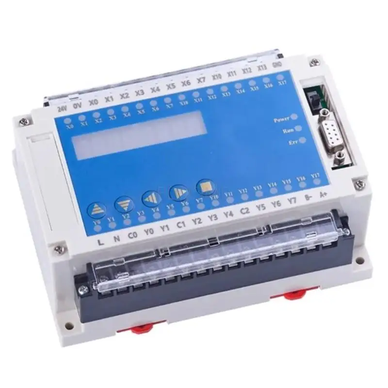 FX1N FX2N 20MR 4AD 2DA PLC Controller with LED Display, RS232 RS485 Modbus RTU for Mitsubishi FX PLC