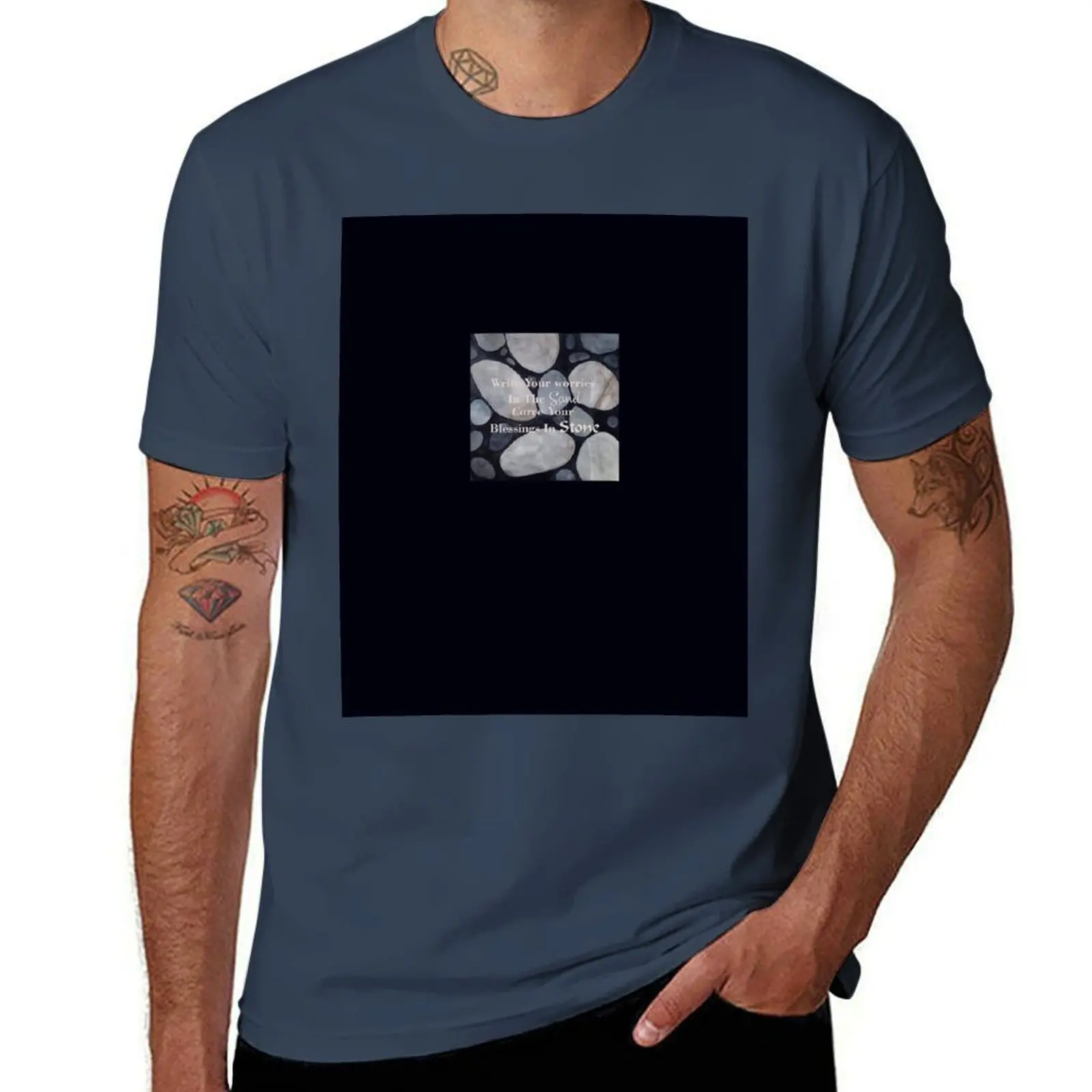 Carve Your In Stone Blessings T-Shirt Outdoor Working T-Shirt