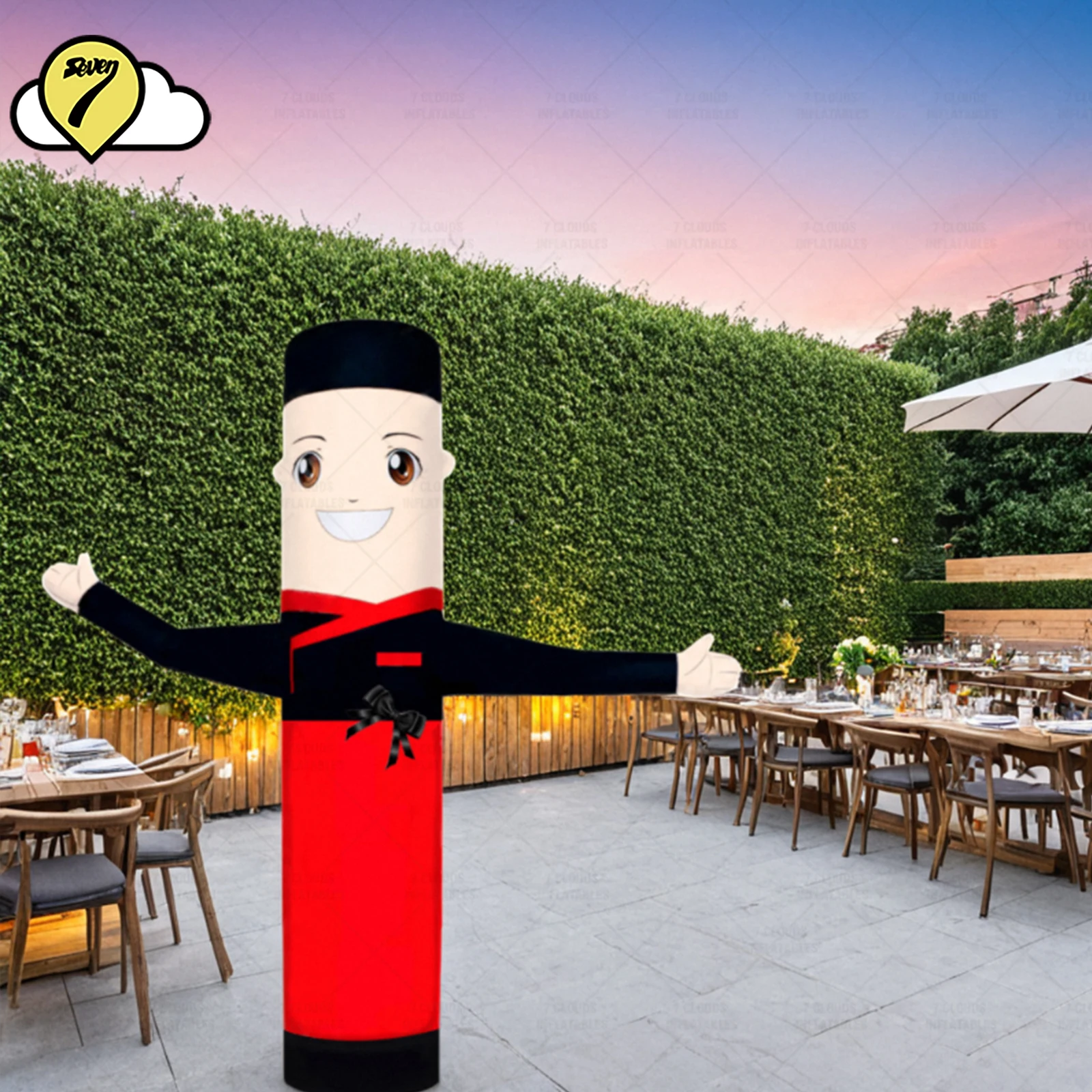 3MInflatable Waiter Sky Dancing Tubeman Outdoor Air Waving Man For Variety Shop major Celebration Decor Toys With Blower And LED