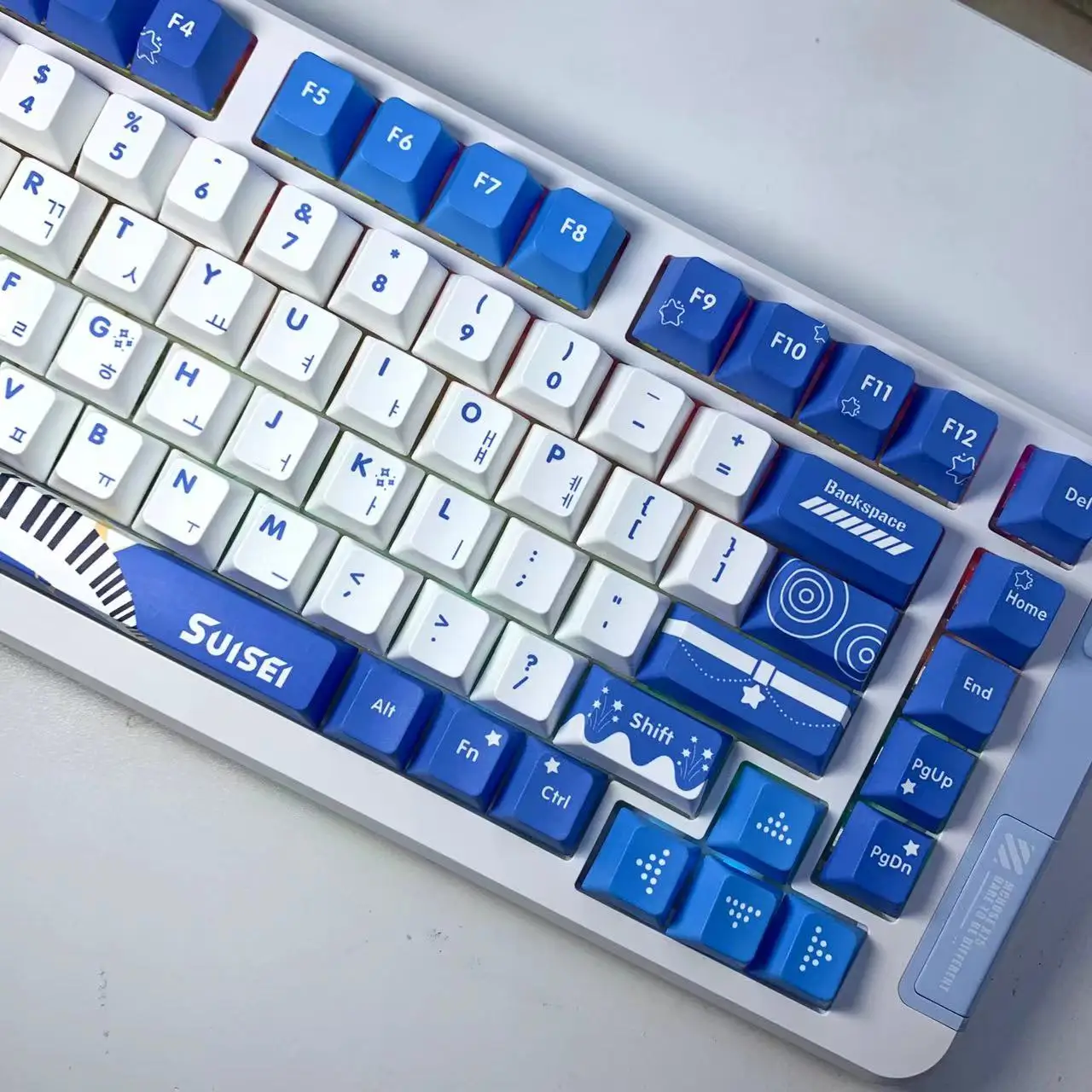 Coreano Vtuber holovive Keycaps Hoshimati Suisei 132 Key Cap Key Cover PBT DYE SUB Cherry MX Axis Switch per tastiera meccanica