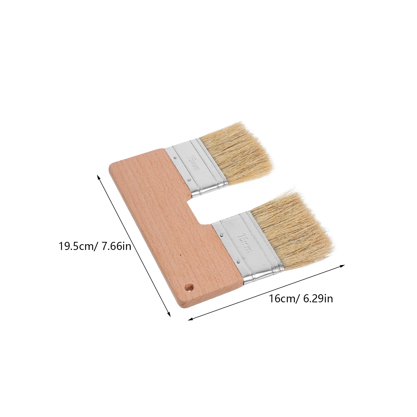 Pennello con setole naturali Pennello piatto a doppia testa per pittura murale su tela Applicazioni a olio acrilico Vernice piatta