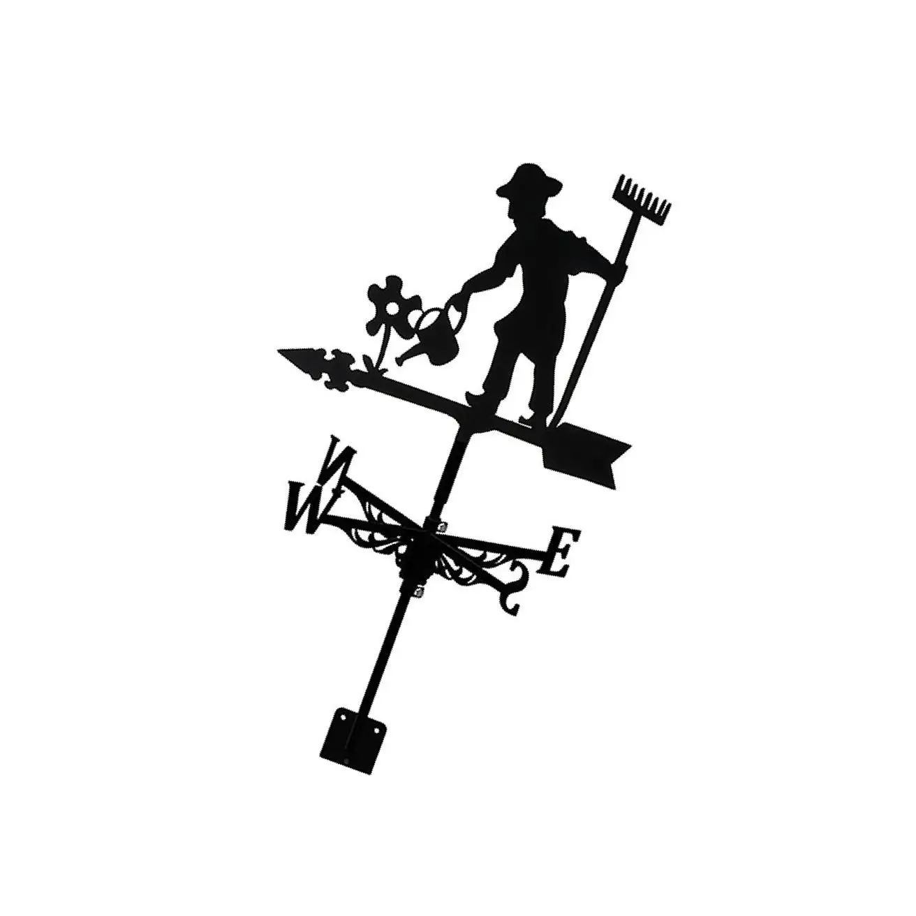 Weather Vane Garden Art Decoration Stainless Steel Easy To Assemble Archaist Style Wind Direction