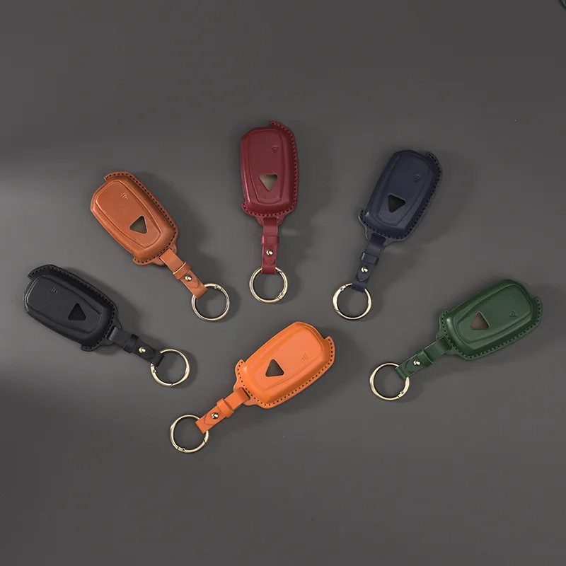 غطاء مفتاح الدراجة النارية لـ Triumph Speed Triple XC XE scramble 1200 Rocket III حافظة مفاتيح جلدية سلسلة مفاتيح