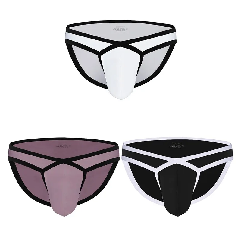 3PCS Men Modal 3D Pouch Briefs Athletic Sports Male Breathable Skin-friendly Soft Underwear High Stretch Underpants For Daily