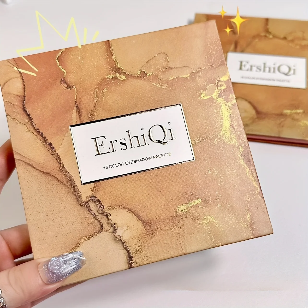 Set fard e evidenziatore Golden Sunshine a 16 colori - Tavolozza per trucco puro tono terra innocente per un aspetto naturale