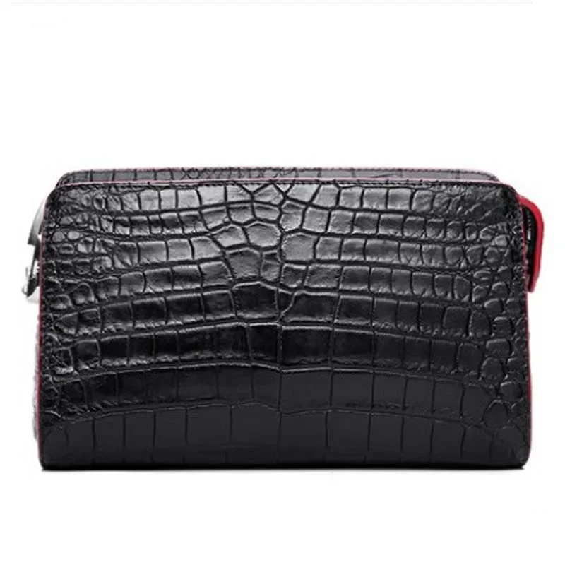 hanlante crocodile leather hand bag  wallet large capacity  hand bag leather men clutch bag