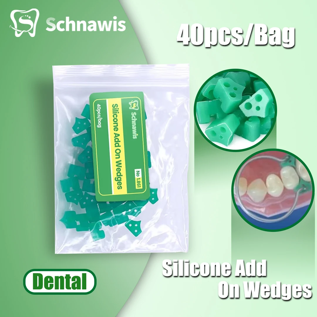 40pcs/Bag Dental Silicone Add On Wedges Can Heat Treatment Up To 150 °C Dentist Tool