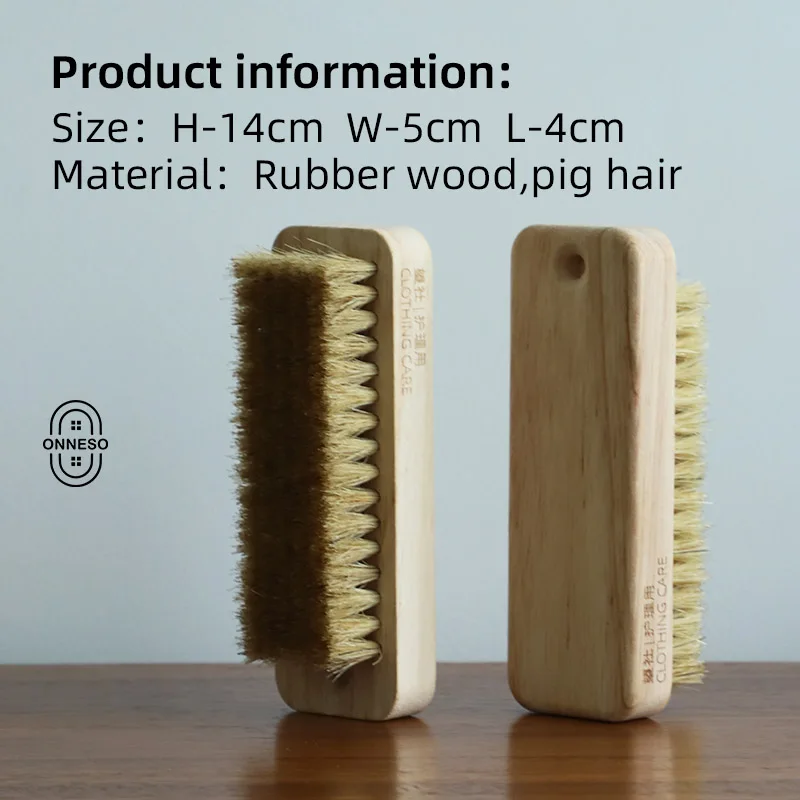 Laundry brush Pig hair and Rubber wood Cleaning brush Household Soft bristle Multifunctional cleaning tools