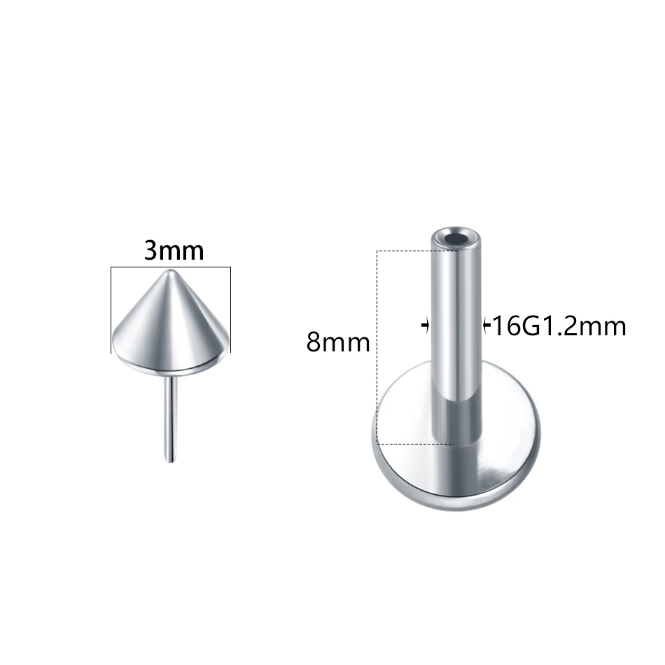 1/5PCS Titanium Threadless Labret Studs Piercing 16G Star Push Pin Cartilage Helix Tragus Earrings for Women Lip Stud Earrings image 3