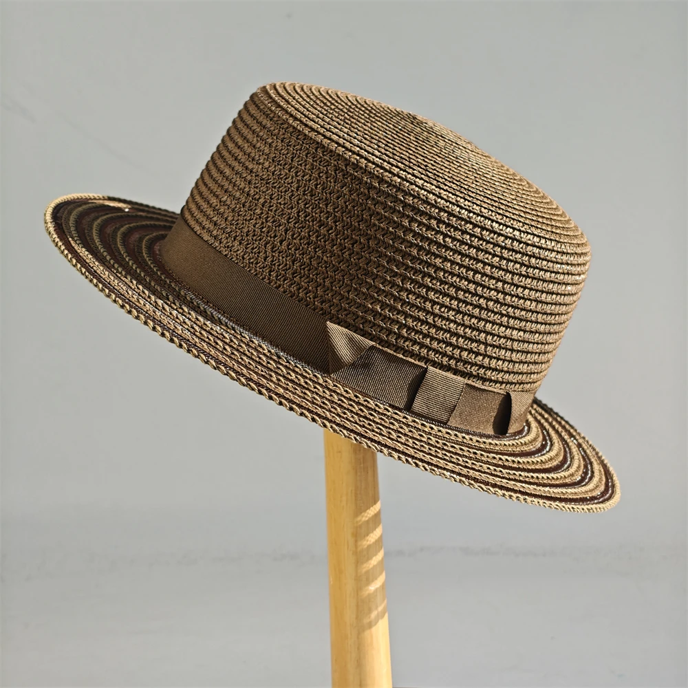 Panama Straw Hat Sun Protection Hat Classic Versatile Beach Hat Openwork Woven Straw Hat Sturdy Papyrus Hat 모자 Sombreros_voghion.com