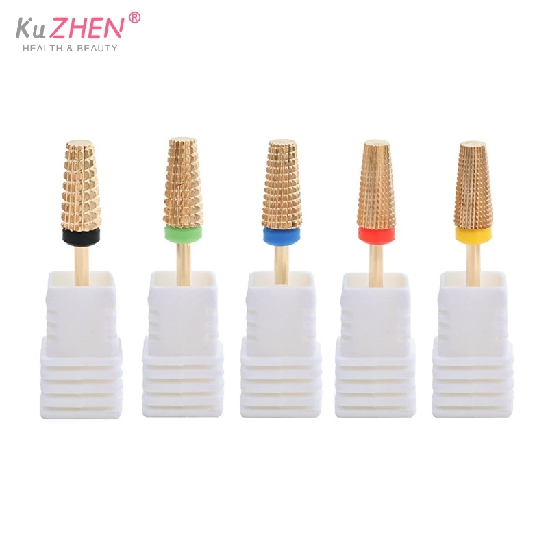 

Milling Cutter Golden Tungsten Carbide Nail Drill Bits For Electric Nail Drill Manicure Machine Pedicure Nail Files Accessories