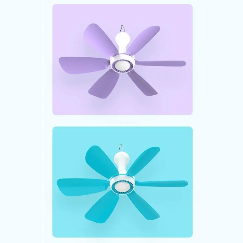 USB 5V Portable Ceiling Fan 18inch Hanging Ceiling Fan 6 Leaves Outdoor Hanging Dropship