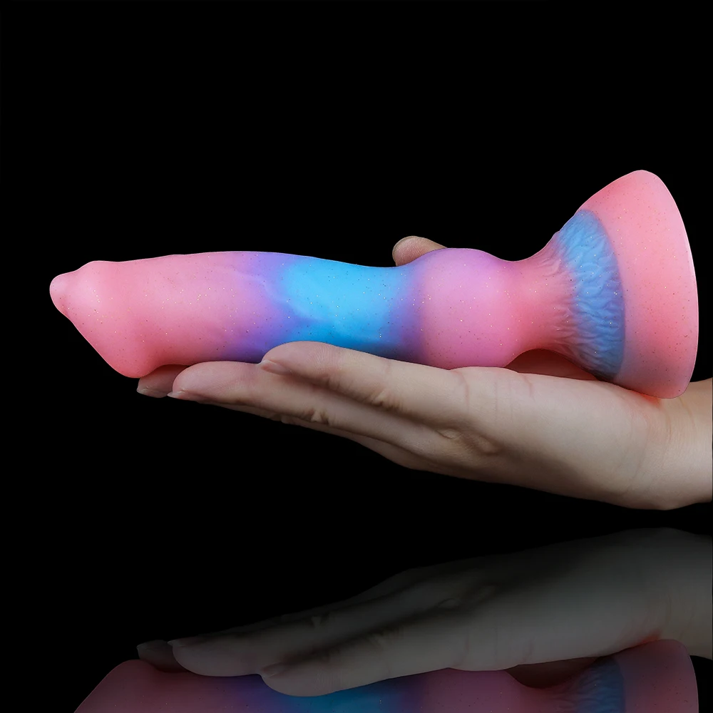 Super soft Luminous Animal Penis Dog Dildo Adult Sex Toys For Woman Monster Dick Suction Cup Anal Toy Male Female Masturbation