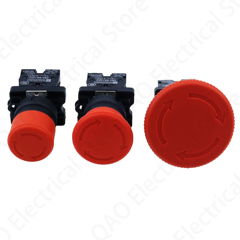 1PCS Red Mushroom Emergency Stop Switch XB2-ES542 XB2-ES442 XB2-ES642 22mm NC N/C Push Button Switch 600V 10A