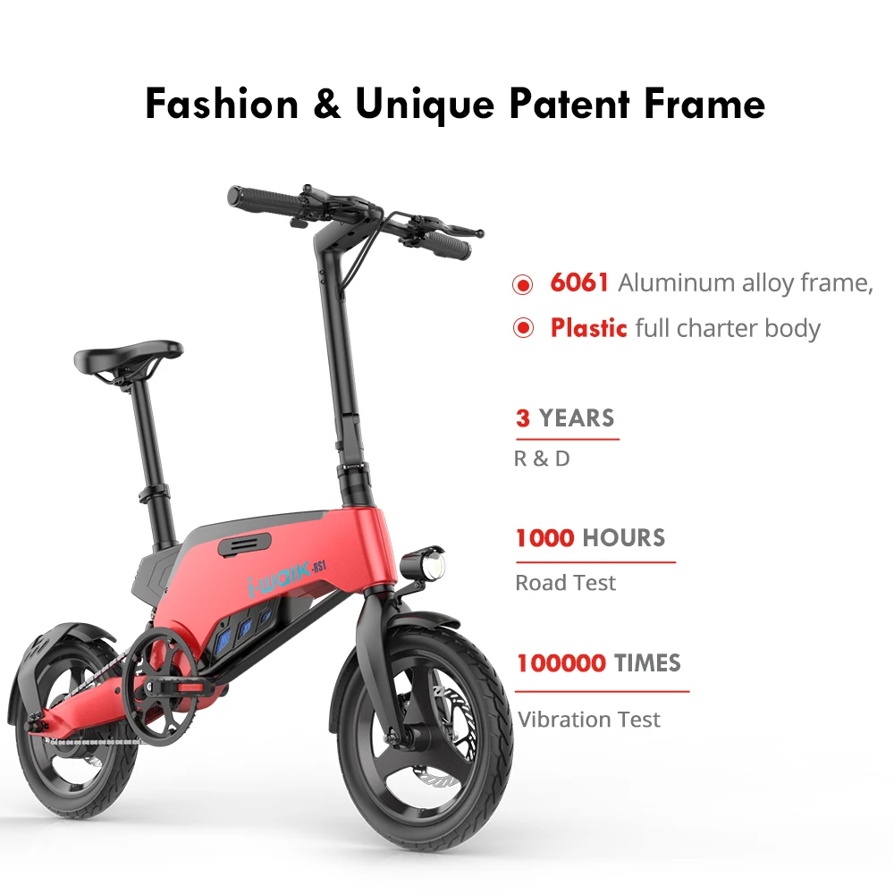 36V 250W Foldable Electric Chopper Bluetooth Digital Smart Features Alloy Frame  Electric cycle for City Use Electric ciycle