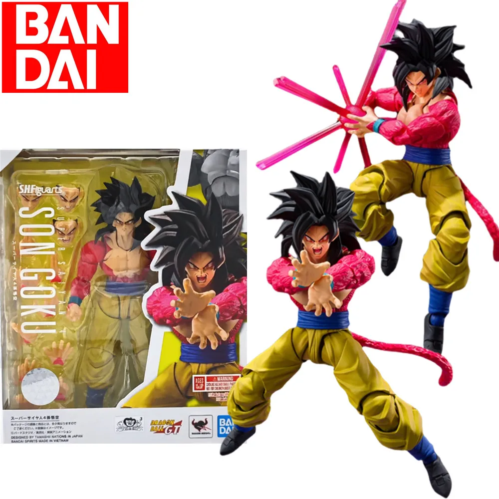 

Original Bandai S.H.Figuarts Shf Dragon Ball Gt Super Saiyan 4 Son Goku Anime Figure Model Doll Collecile Action Toys Xmas Gifts