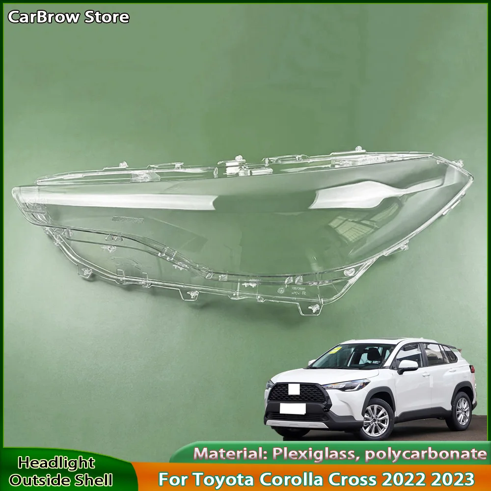 

Корпус фары, маска, линза из плексигласа для Toyota Corolla Cross 2022 2023, крышка фары, прозрачный абажур