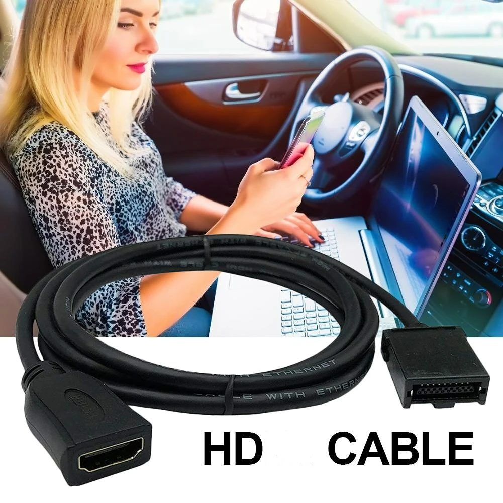 Nku 1.5m 5ft HD1.4 E Type Vehicle HD Cable Type-E Male To Type-A Female AV Converter Line for Car HDTV Digital Monitor Player