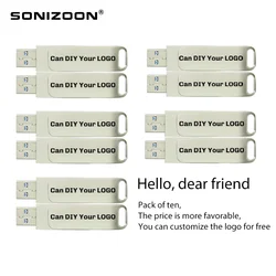 TEN Support Customized LOGO Rotating Metal USB Flash Drive SMI Scheme of 16GB  Stable Highspeed  PenDrive Simpsons  Flash Drive