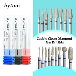 HYTOOS Cuticle Clean Diamond Nail Drill Bit Russian Nail Bits Professional Safety Under Nail Cleaner for Cuticle Dead Skin