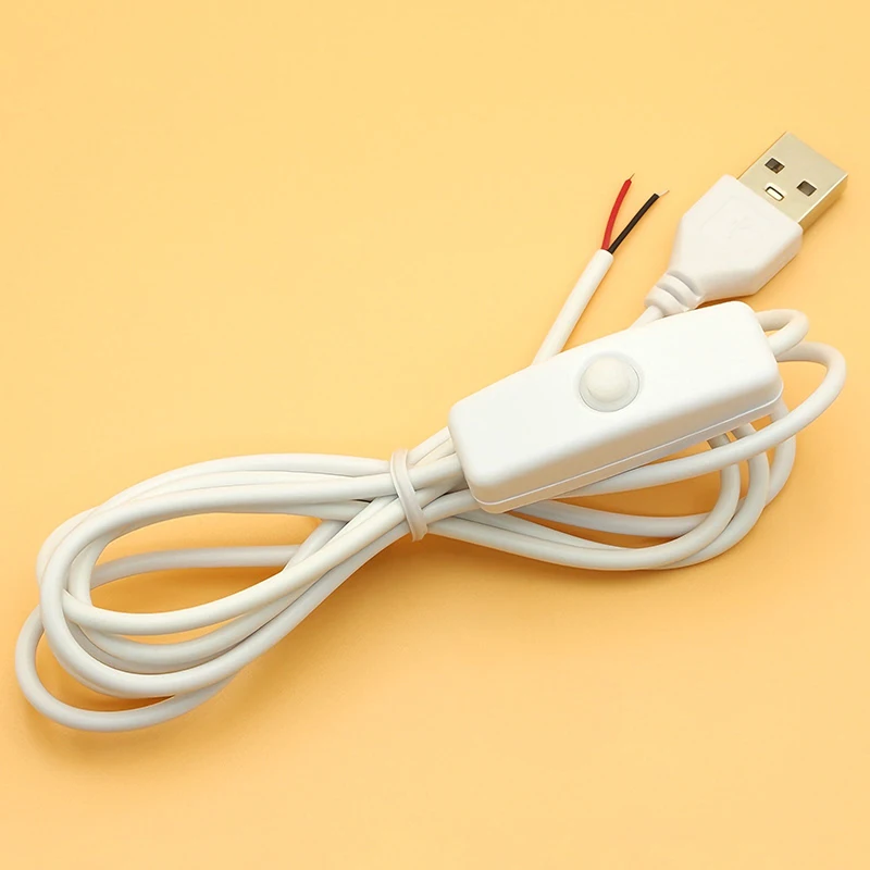 1.5M LED Strip USB Connector Cable Extension 2 Pin Power Supply Wire On/Off Switch Electrical 5V Wire For LED Lighting