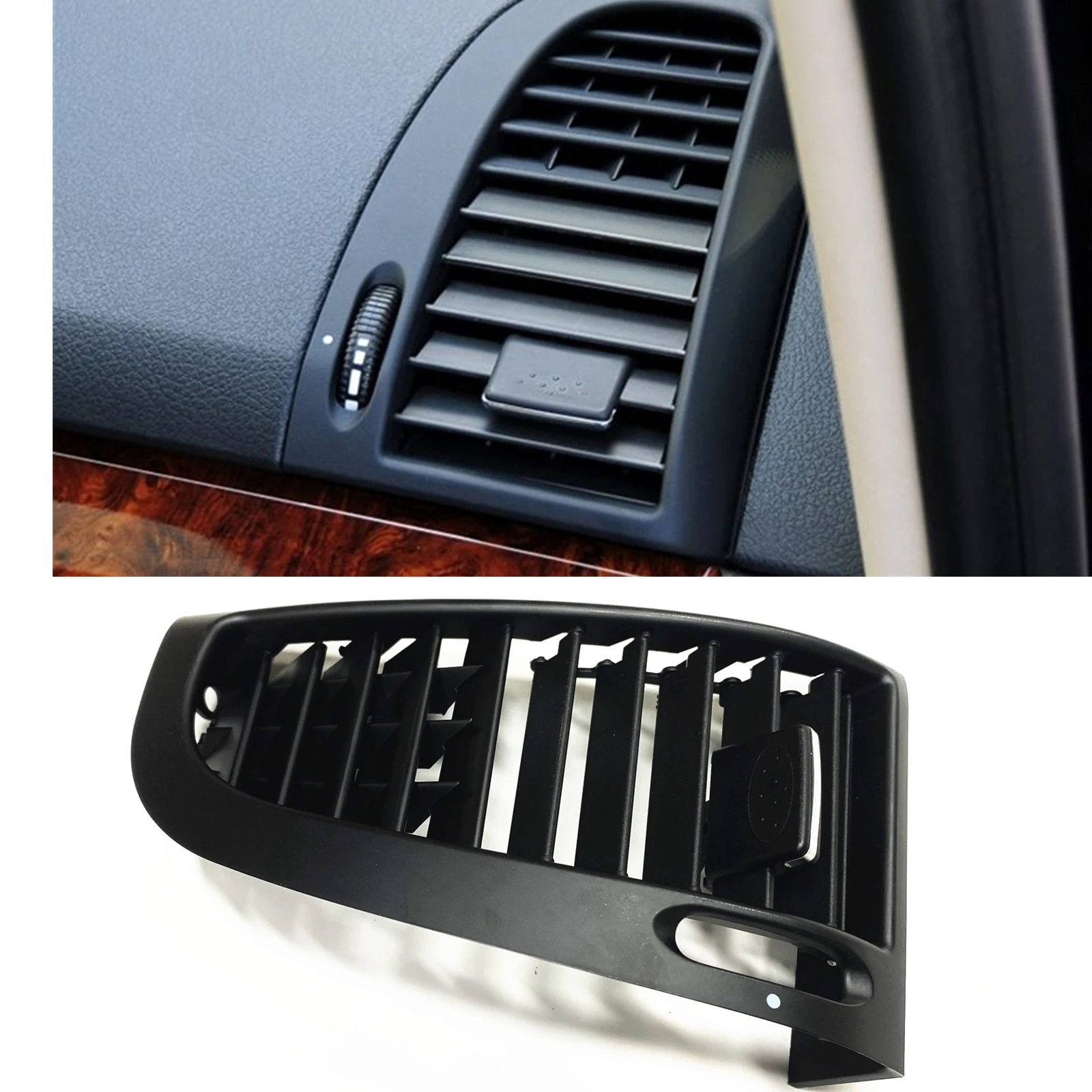 Front Dashboard Side Air Vent Outlet Grille For Mercedes Benz Viano W636 W639 2010-2015 Black Dash A/C Conditioning Frame Trim