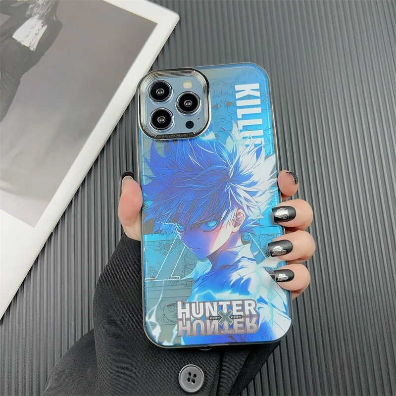 Cute Anime Hunter X Hunter Killua Zoldyck Matte Shockproof Phone Case For Apple iPhone 15 14 13 12 11 Pro Max Aurora Cover Funda