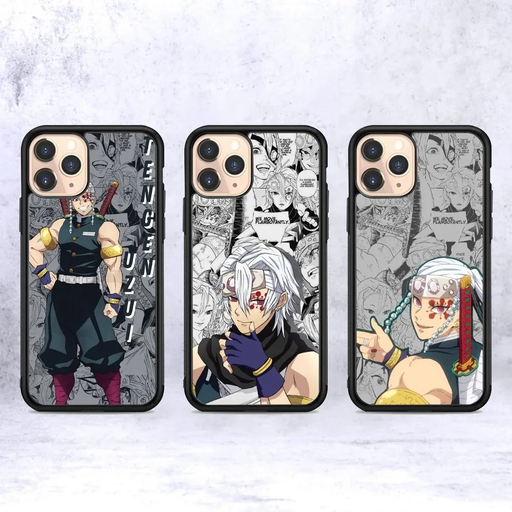 

Demon Slayer Uzui Tengen Phone Case Silicone PC+TPU For For IPhone 11 12 13 14 15 16 Plus Pro Max Cover