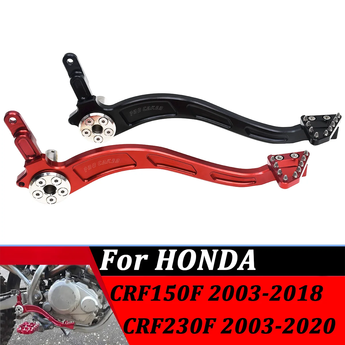 

Motorcycle CNC Aluminum Rear Brake PedalLever For Honda CRF150F CRF230F CRF 150F 230F 2003 2004 2005-2020 Enduro Dirt Pit Bike