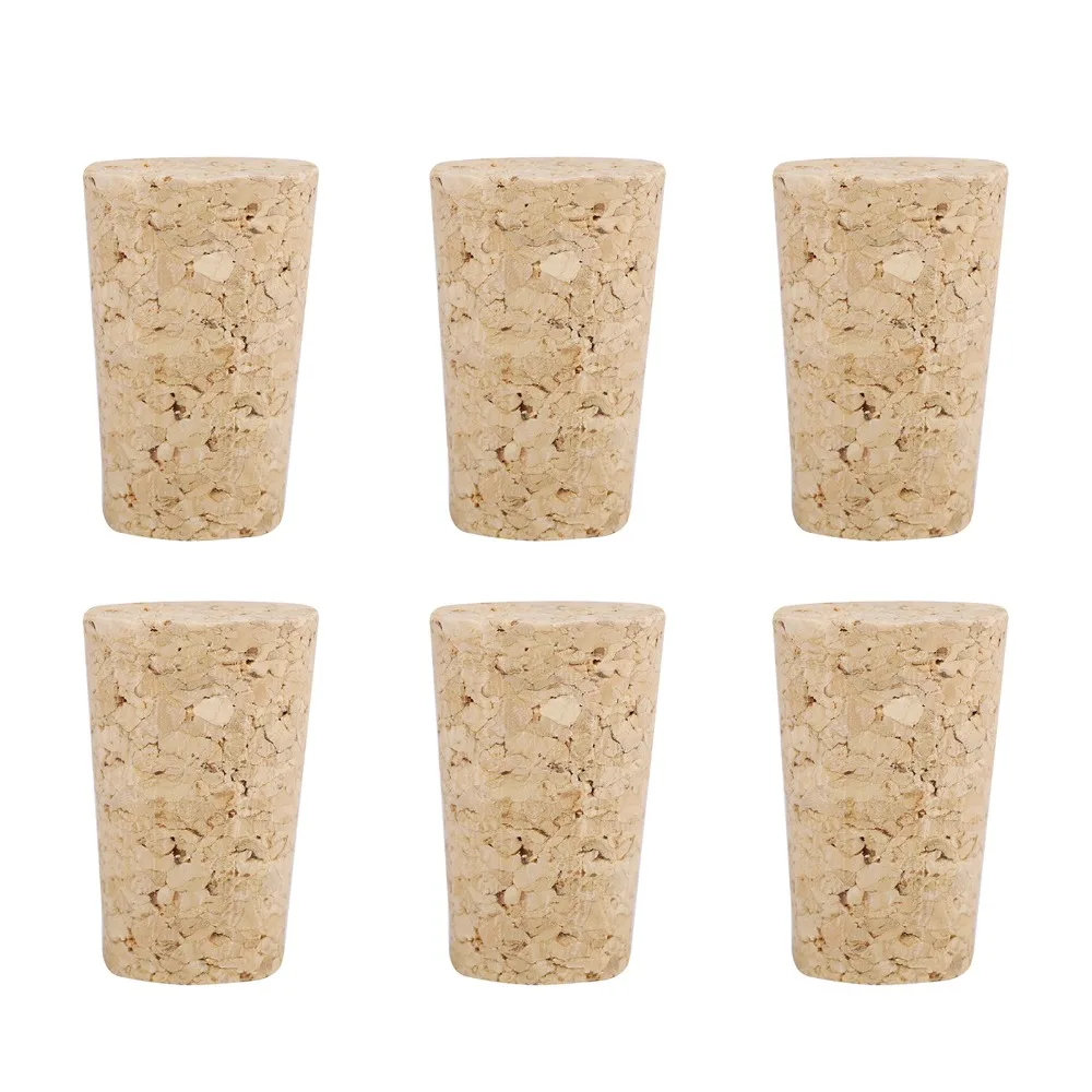30pcs Soft Tapered Design Wooden Wine Bottle Stopper Leakproof 22x18x35mm Cork Stoppers Tapered Cork Plugs Bottle Sealing