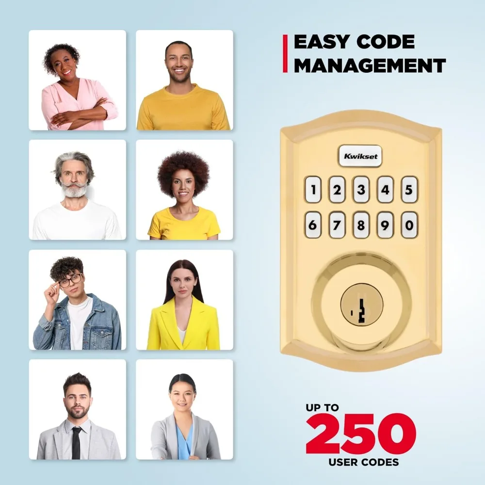 HomeConnect 620 Z-Wave Teclado habilitado de longo alcance Smart Lock Entrada sem chave conveniente, códigos de usuário personalizáveis, alarme de anel Compa