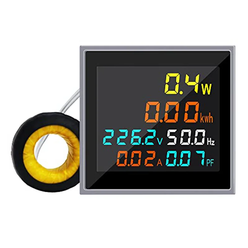 6 in 1 AC50-300V Electronic Watt-Hour Meter Voltage Current Power Display Frequency Meter Intelligent Power Monitor