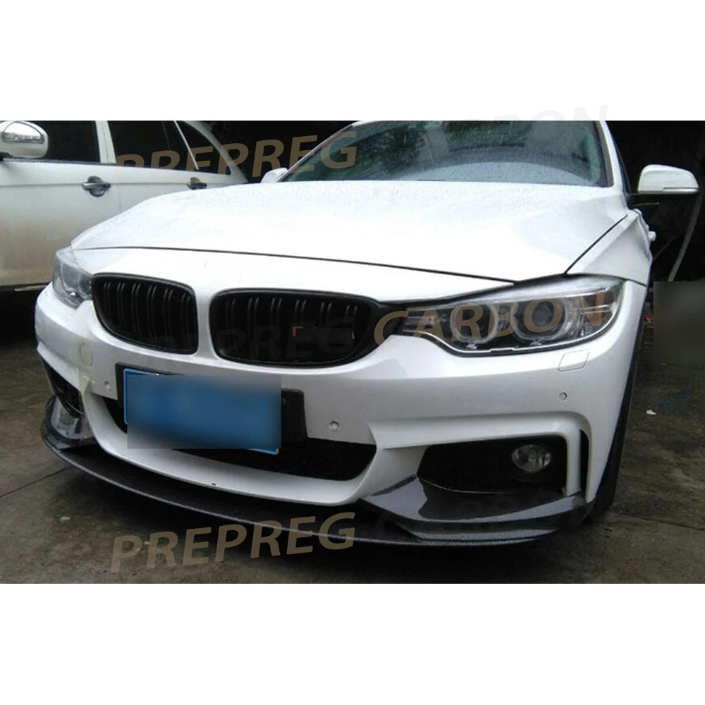

Real Carbon Fiber Front Bumper Lip Splitters Flaps For BMW 4 Series F32 F33 435i M Sport 2014 2015 2016 2017 FRP Trims