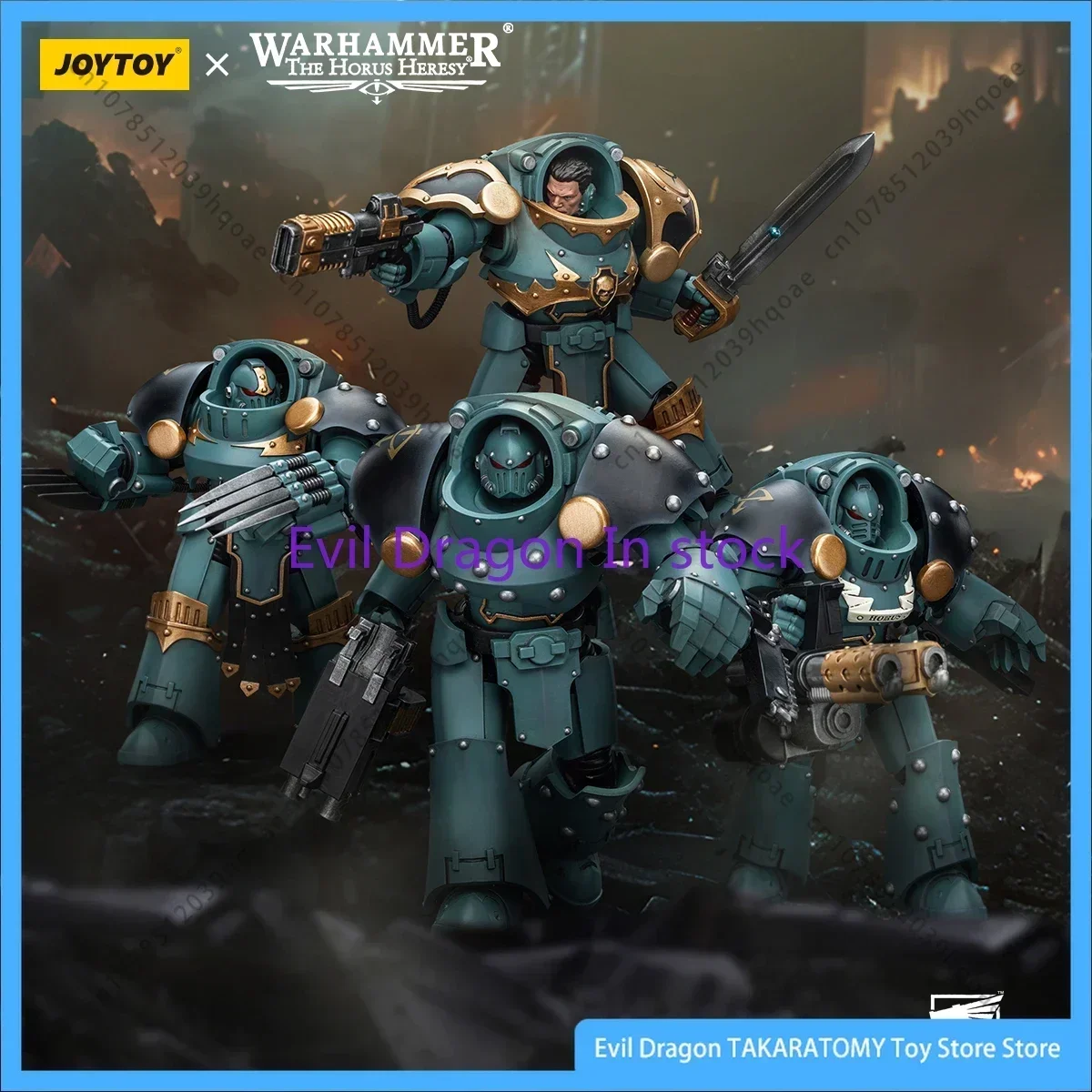

JOYTOY Warhammer 40k 1/18 Action Figure 14.2cm Sons of Horus Tartarus Terminator Squad Series Model Toy