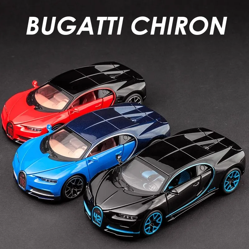 

1:32 Bugatti Chiron Спортивная игрушка Легкосплавный автомобиль Литье под давлением и игрушечный транспорт Модель автомобиля Звук и свет Модель автомобиля Игрушки для детей