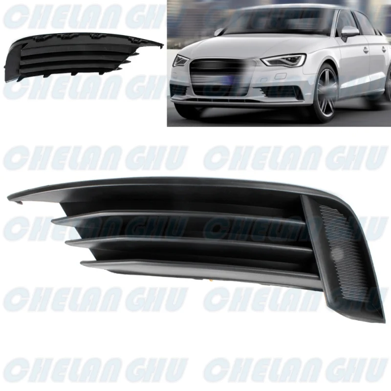 

For Audi A3 2013 2014 2015 2016 2017 1pc Left Side Fog Light Lamp Grille Cover Without Hole 8V5807681